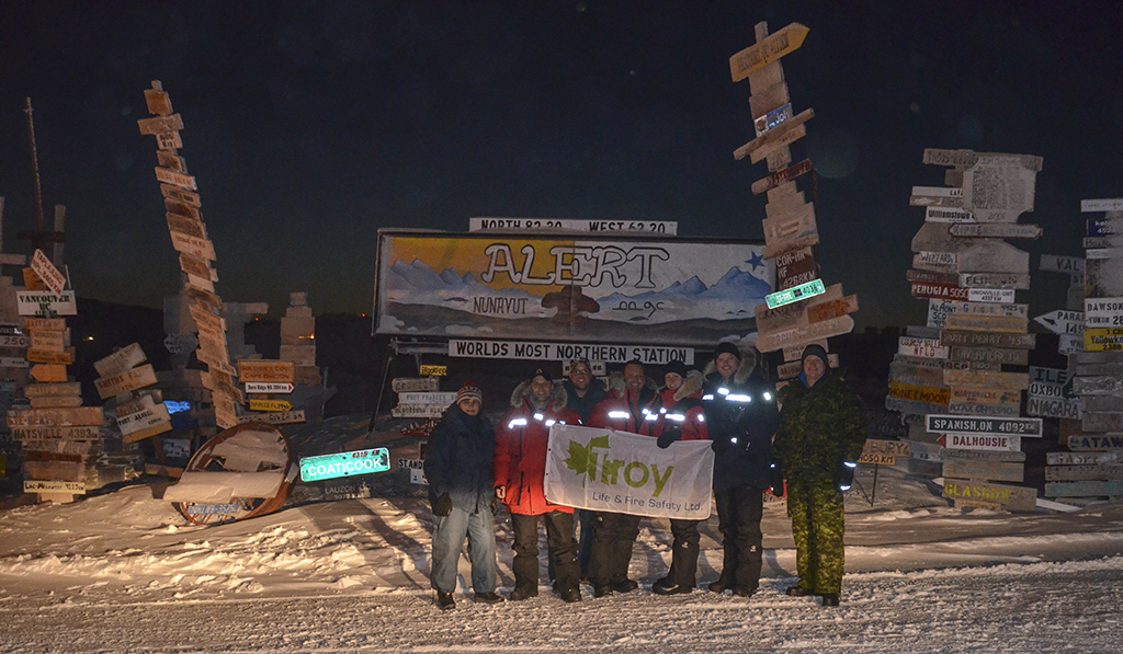 The project team arrives at Canadian Forces Station Alert, Nunavut, the northernmost permanently-inhabited place in the world.