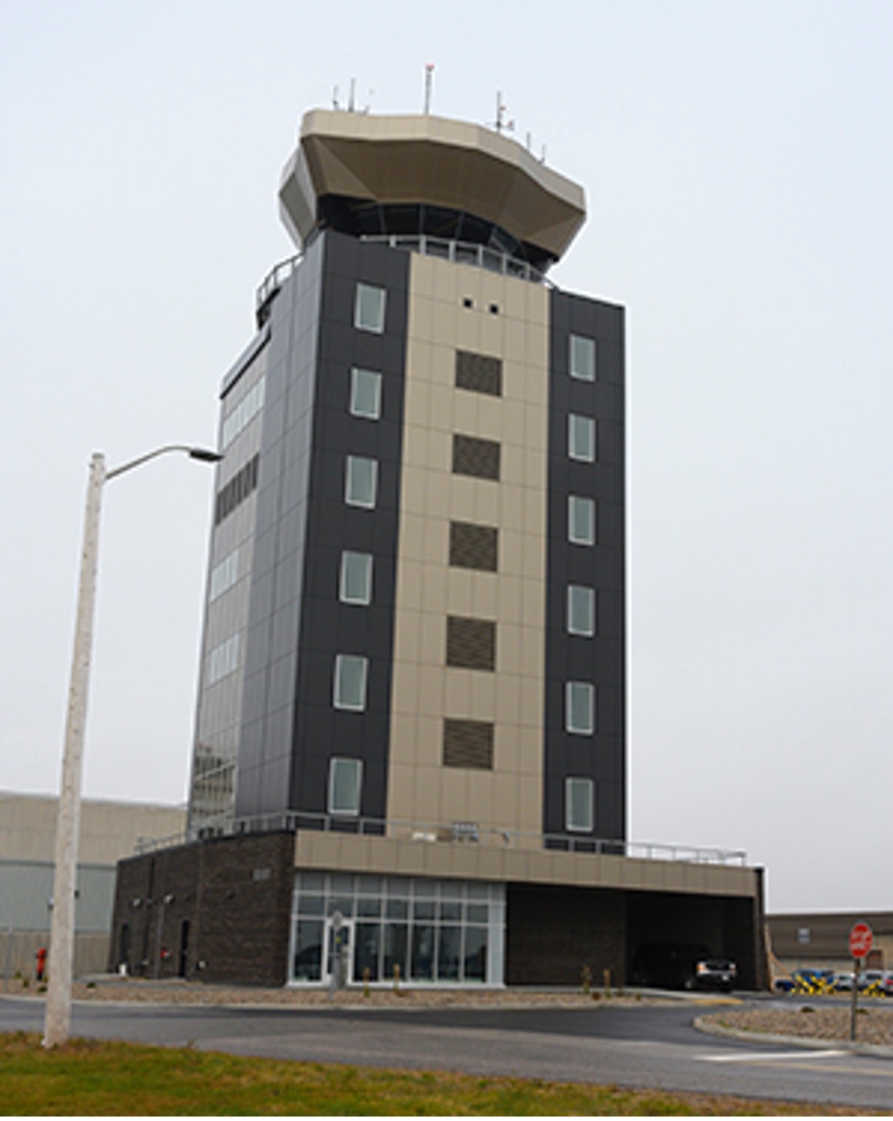 The new nine-storey air traffic control tower at 14 Wing Greenwood.